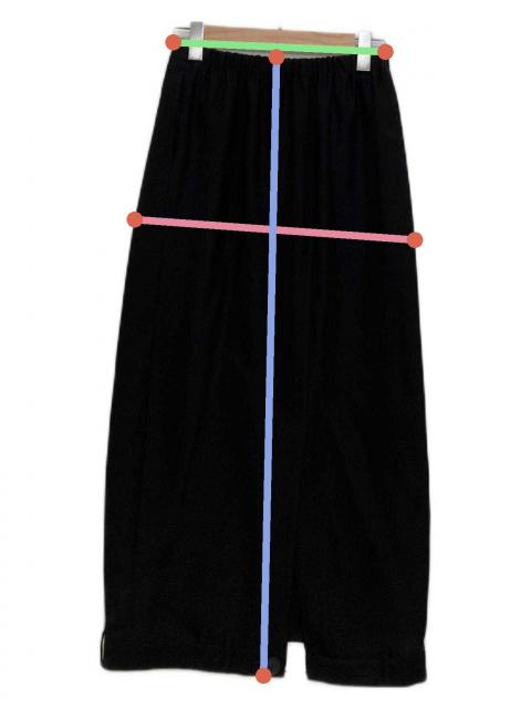 中古・古着通販】ENFOLD (エンフォルド) UPSIDE DOWN SKIRT ブラック 
