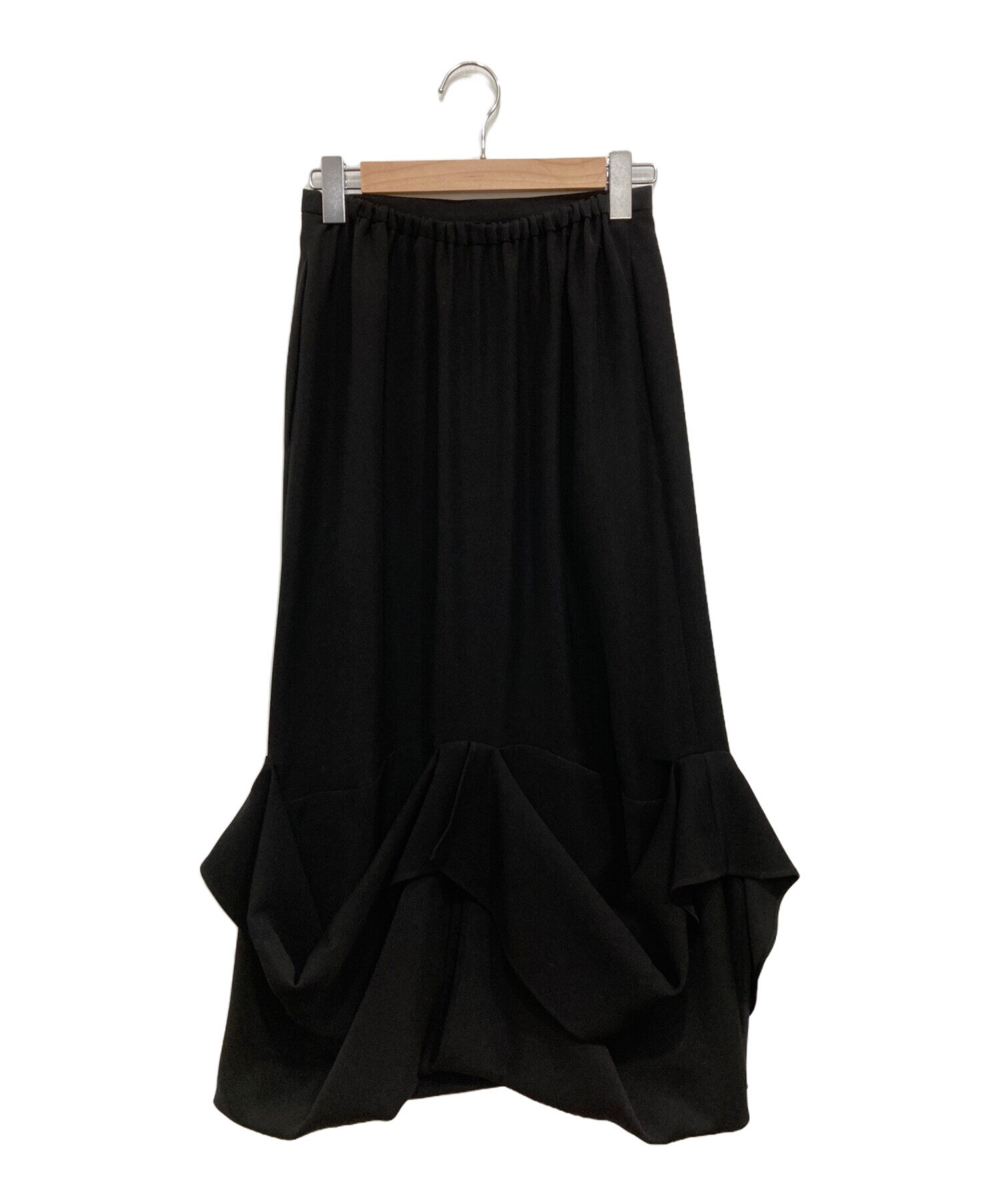 極美品✨ENFOLD エンフォルド PIN-TACK DRESS 黒 38 中古・古着通販】ENFOLD (エンフォルド) TACK DRAPE-HEME SKIRT