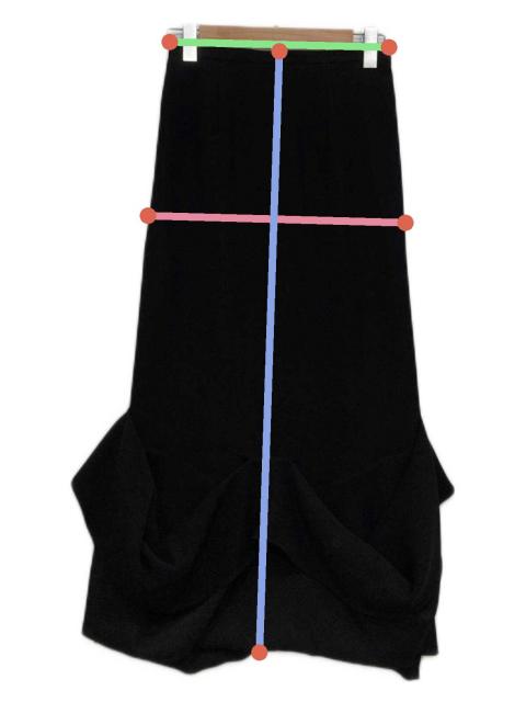 中古・古着通販】ENFOLD (エンフォルド) TACK DRAPE-HEME SKIRT