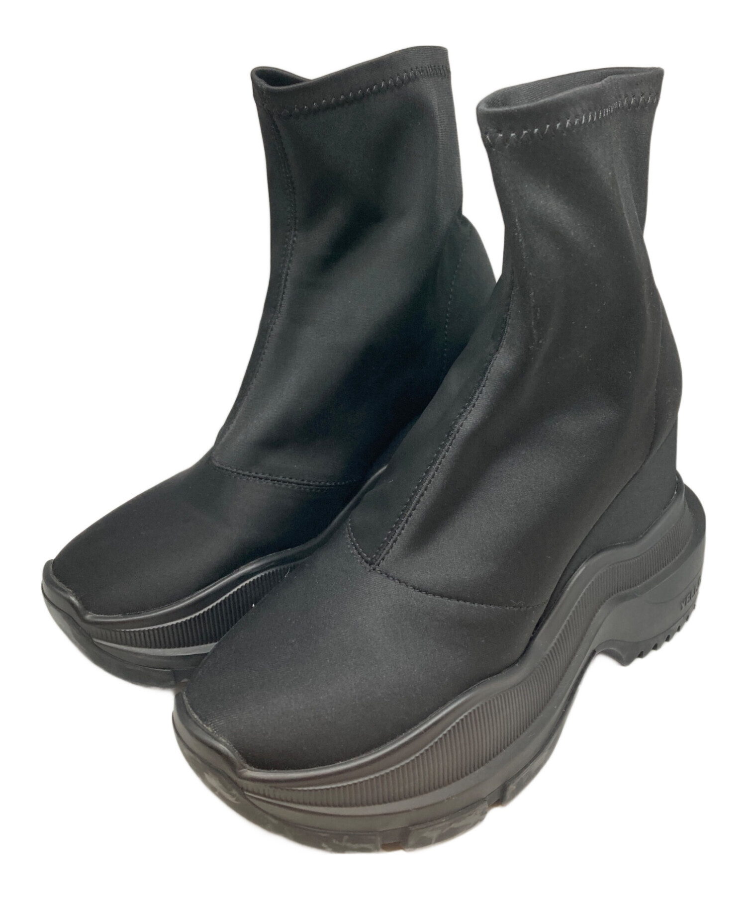 中古・古着通販】YELLO (イエロ) SINGLE SNEAKER SHORT BOOTS ブラック