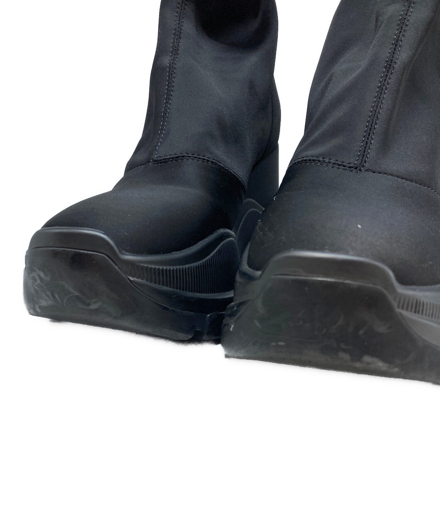 中古・古着通販】YELLO (イエロ) SINGLE SNEAKER SHORT BOOTS ブラック