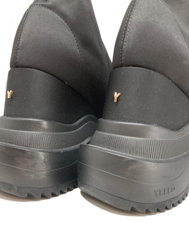 中古・古着通販】YELLO (イエロ) SINGLE SNEAKER SHORT BOOTS ブラック