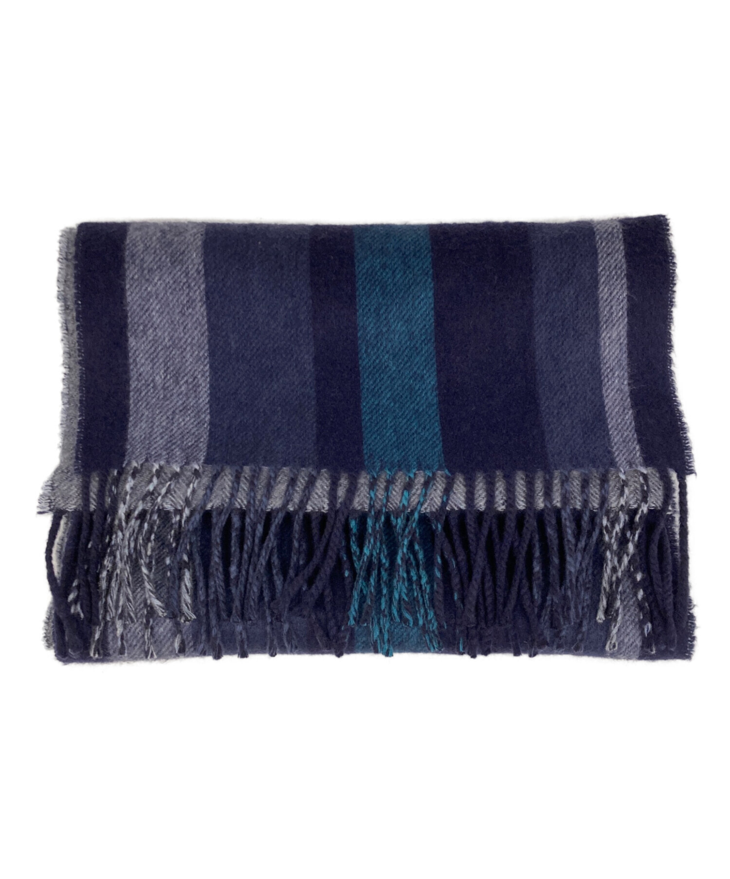 Johnstons カシミヤ シルク マフラー ストライプ 中古・古着通販】JOHNSTONS OF ELGIN (ジョンストンズ オブ エルガン