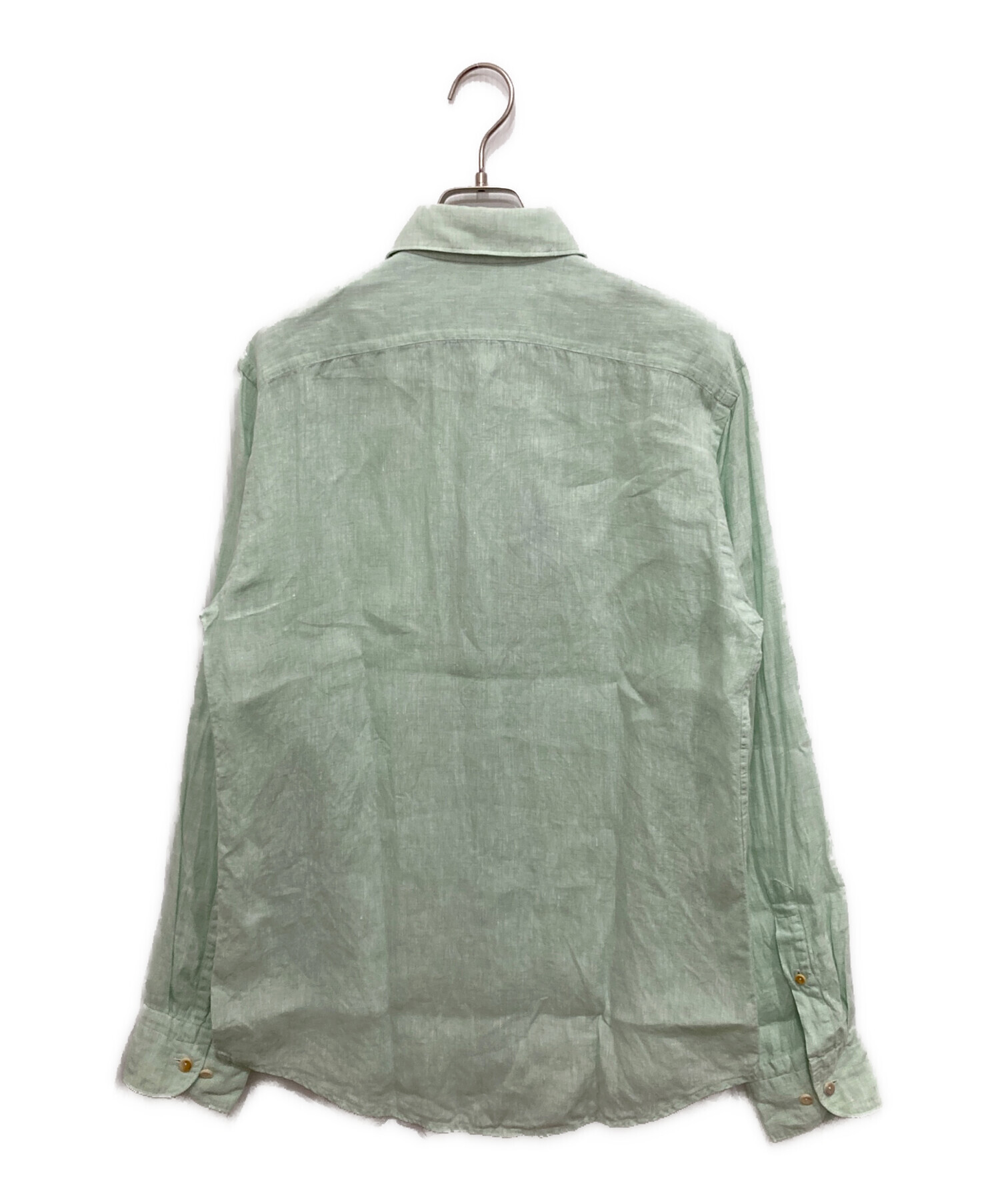 中古・古着通販】ETON (イートン) リネンシャツ 黄緑 サイズ:S 未使用