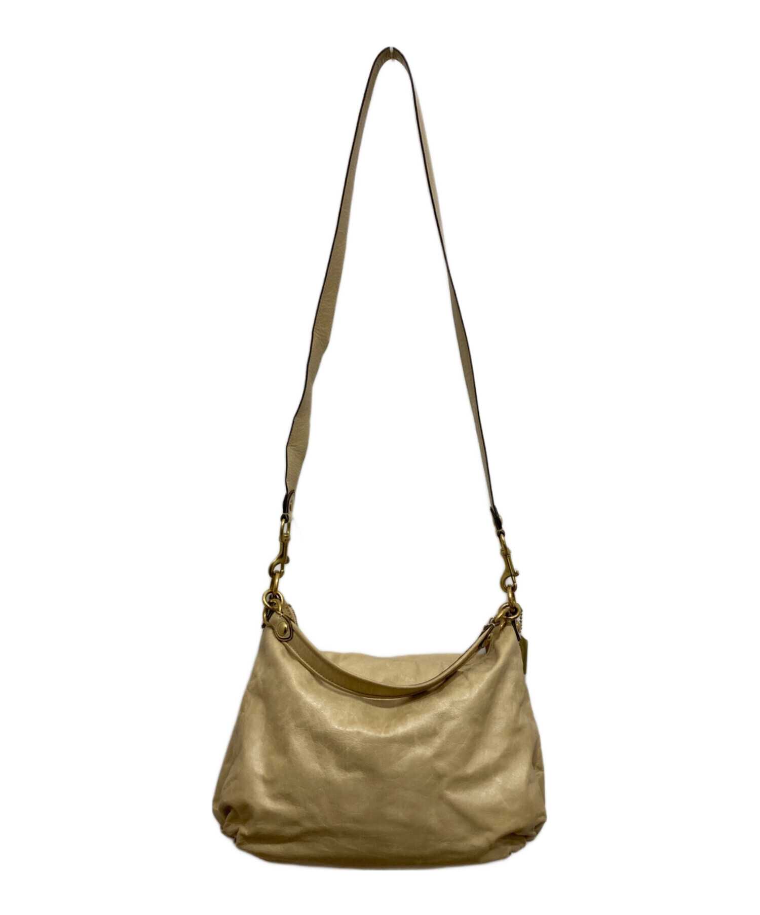 中古・古着通販】COACH (コーチ) ターンロック2WAYバッグ ベージュ 