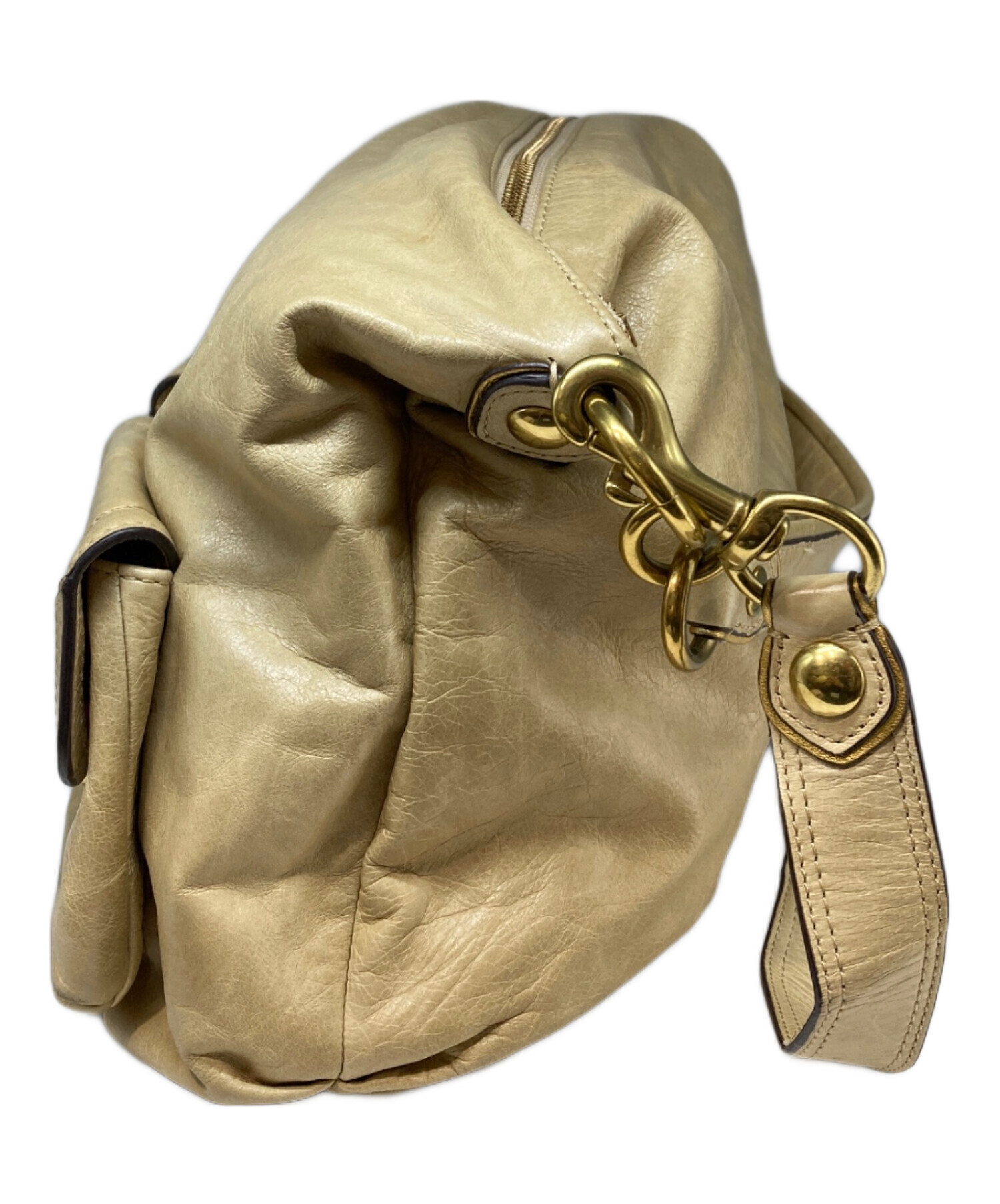 中古・古着通販】COACH (コーチ) ターンロック2WAYバッグ ベージュ 