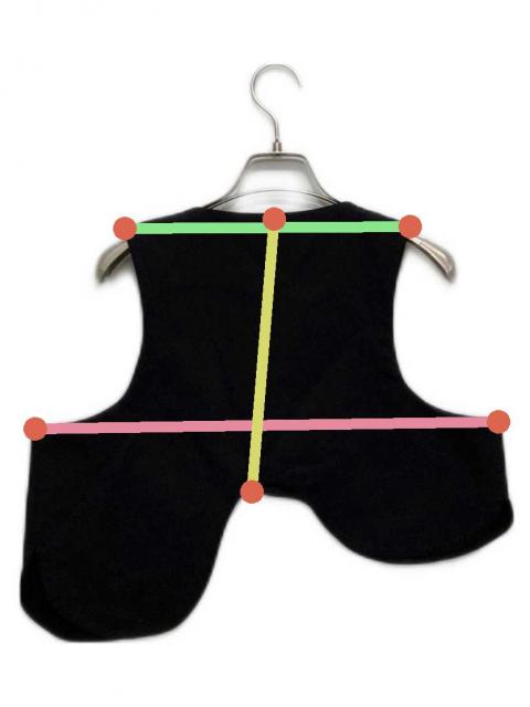 enfold エンフォルド wave cropped vest ナゴンスタンス 中古・古着通販】ENFOLD (エンフォルド) WAVE CROPPED VEST ブラック