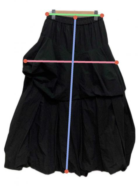 ENFOLD SOLID WAVE TUCK SKIRT　ブラック　サイズ38 吉祥寺店・買取入荷】24SS今季 ENFOLD SOLID WAVE TUCK SKIRT エンフォルド