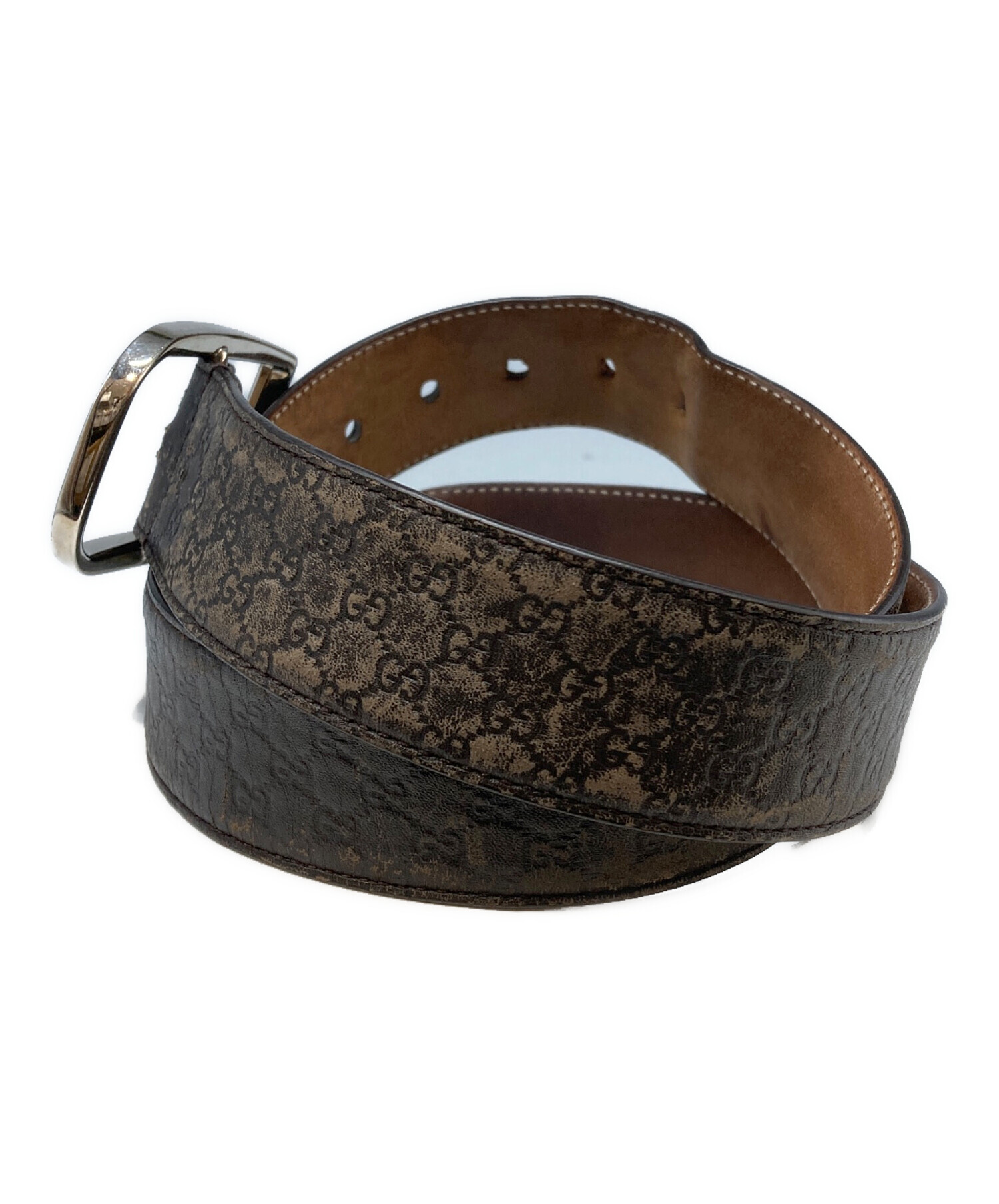 【美品♡】GUCCIキャンバスベルト 中古・古着通販】GUCCI (グッチ) GG柄キャンバスベルト ブラック