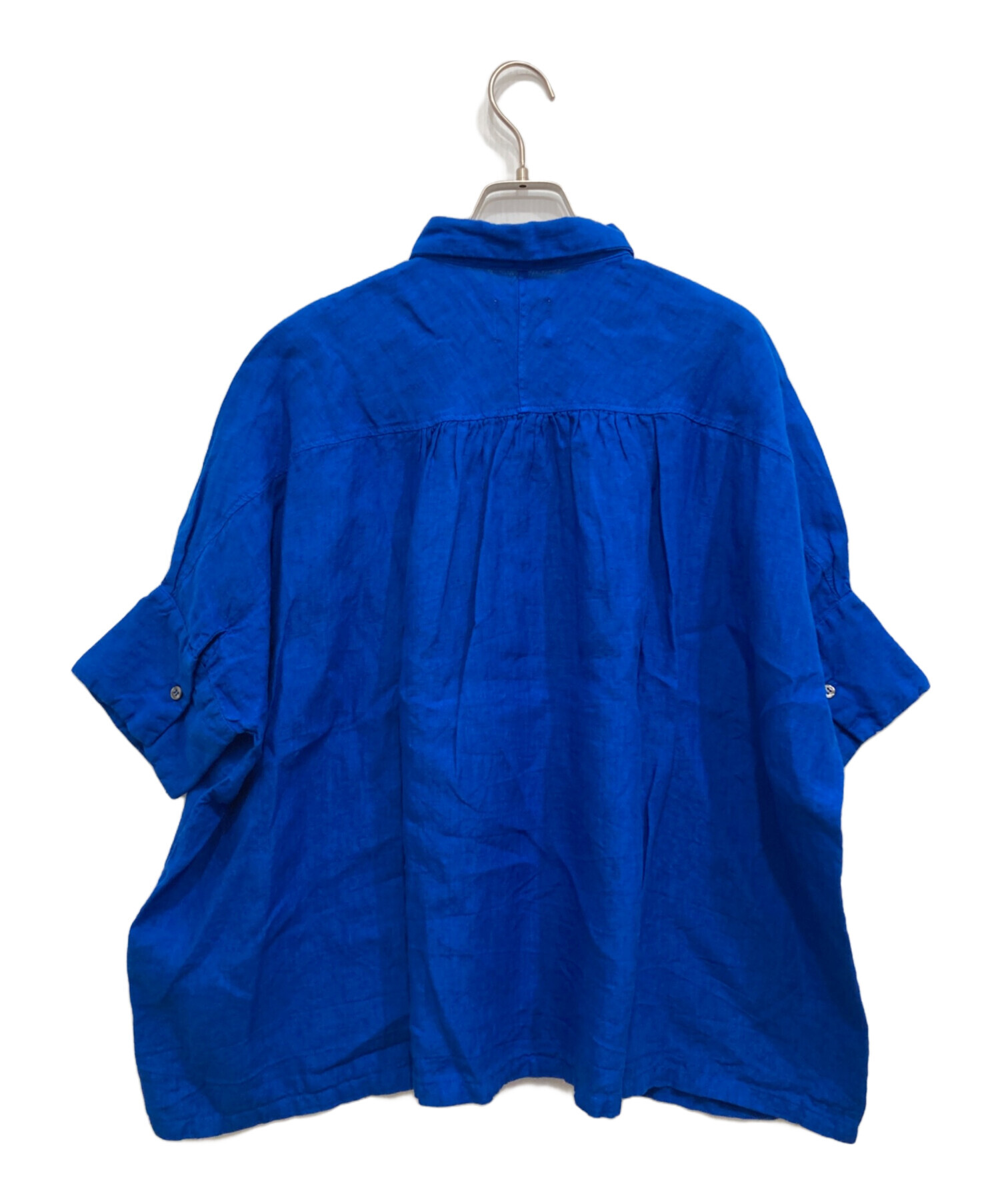 ミナペルホネン honnete ブラウス 中古・古着通販】Honnete (オネット) リネンギャザー半袖ブラウス
