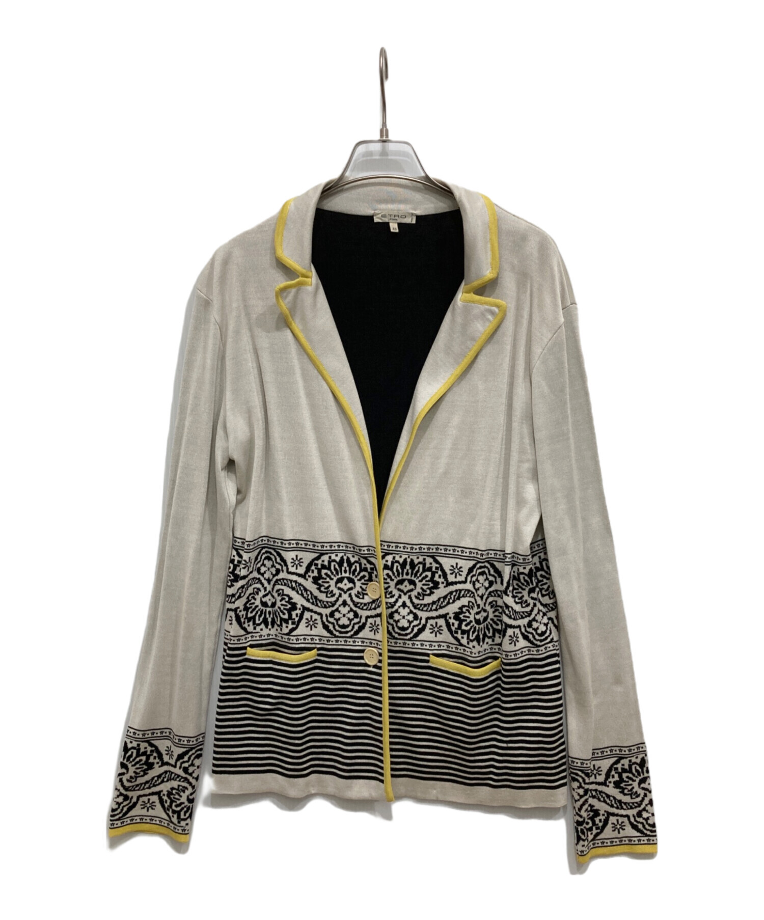 中古・古着通販】ETRO (エトロ) テーラードニットジャケット ベージュ
