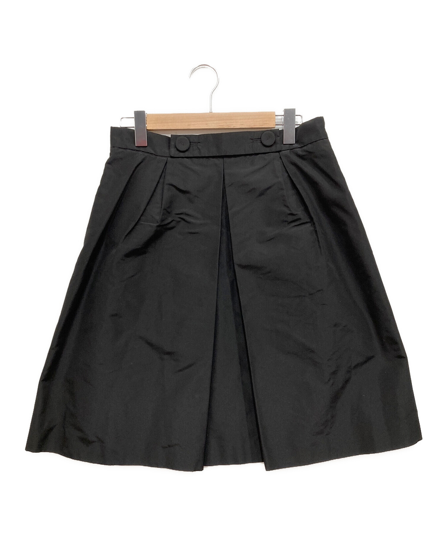 中古・古着通販】PRADA (プラダ) ミディアムフレアスーカート ブラック 中古・古着通販】PRADA (プラダ) ミディアムフレアスーカート ブラック
