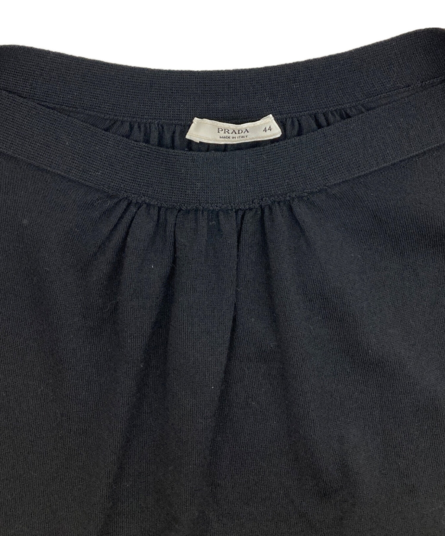 中古・古着通販】PRADA (プラダ) ウールノースリーブニット ブラック