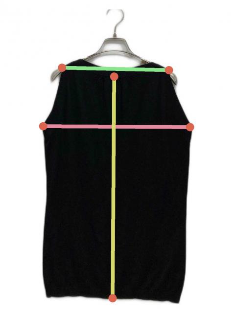 中古・古着通販】PRADA (プラダ) ウールノースリーブニット ブラック