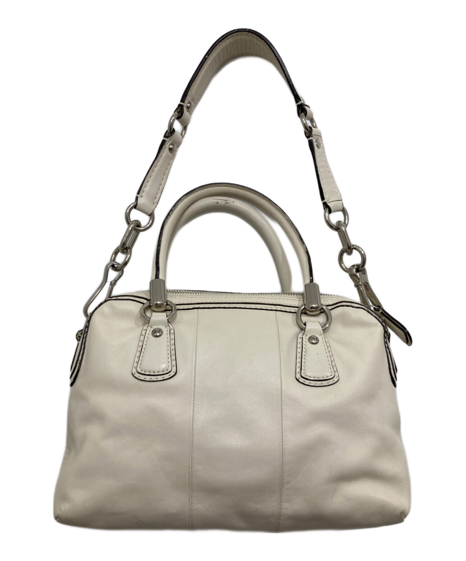 中古・古着通販】COACH (コーチ) 2WAYバッグ ホワイト｜ブランド・古着