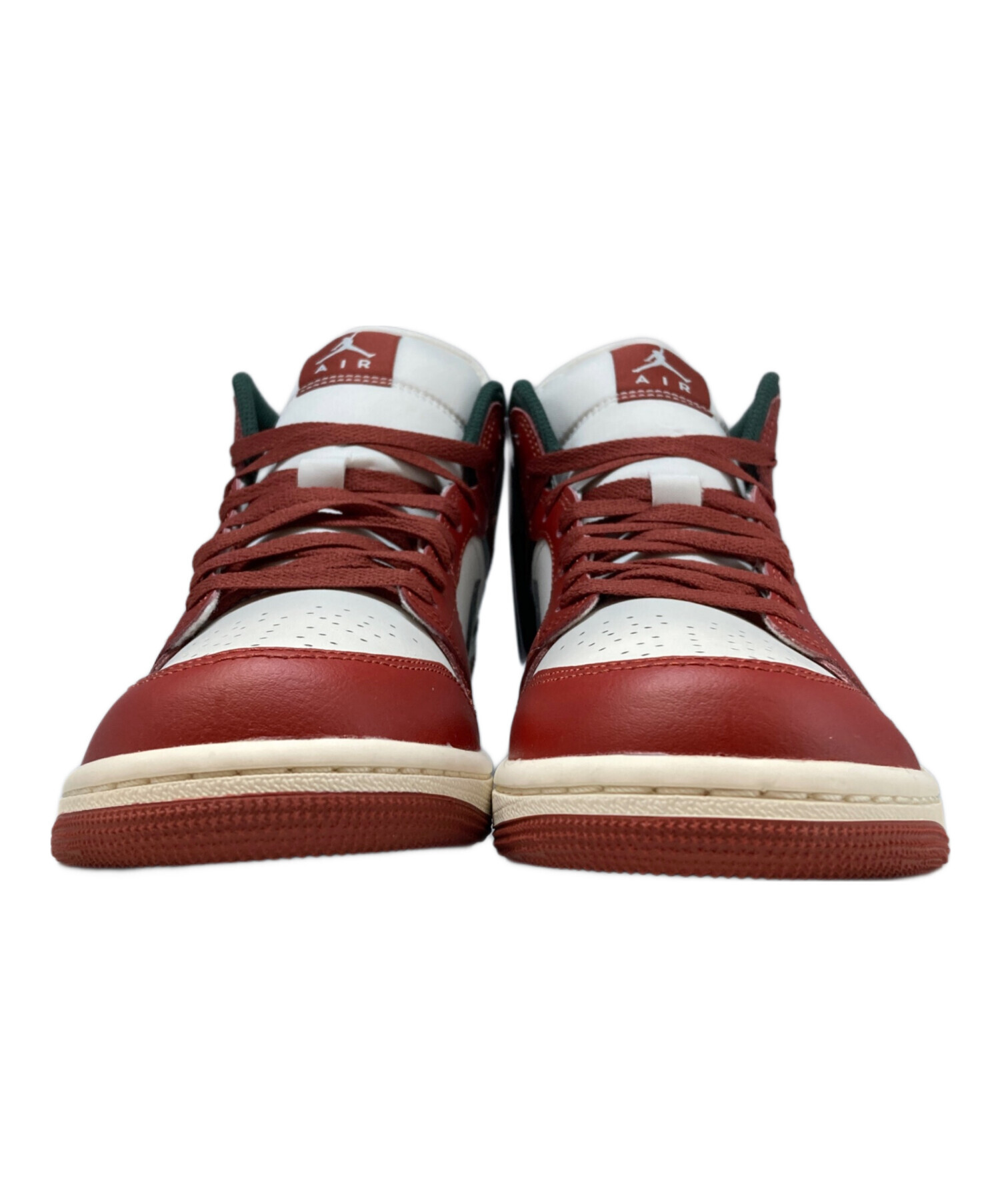 中古・古着通販】NIKE (ナイキ) Air Jordan 1 Mid レッド×グリーン 