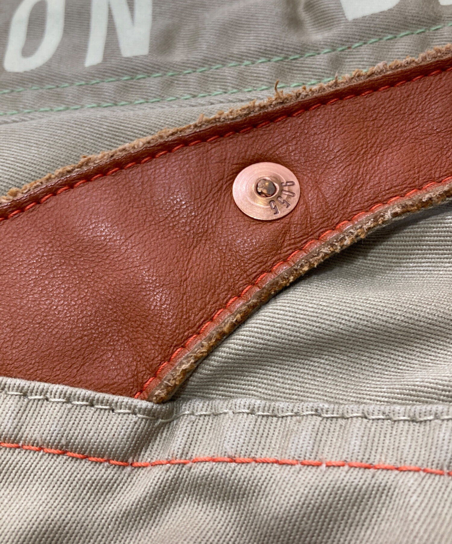 EVISU エヴィス エビス 9055 本革シンチバック チノワーク パンツ 中古・古着通販】EVISU (エヴィス) 9055シンチバックベイカーパンツ