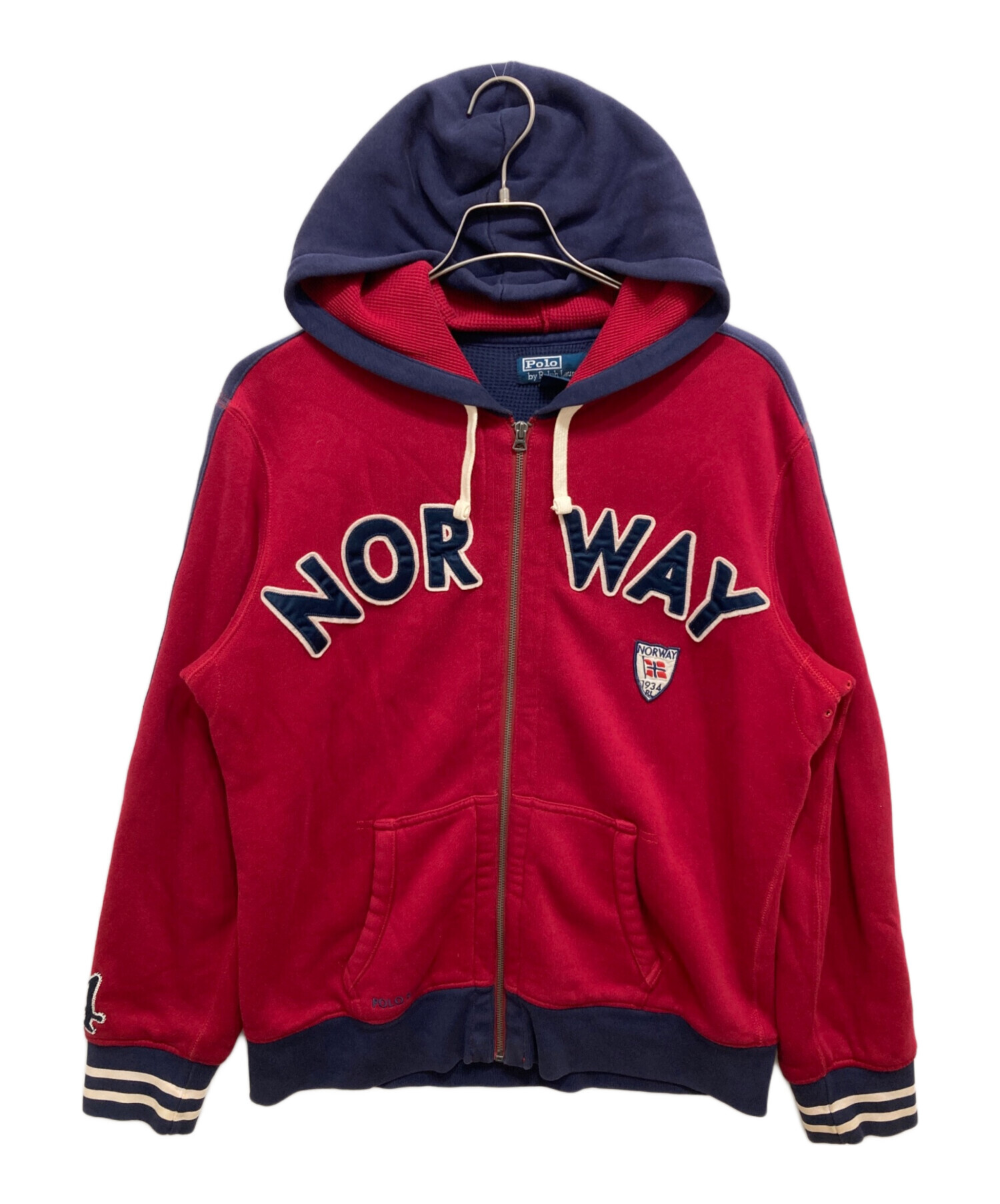90s POLO Ralph Lauren ジップパーカー ダブルフェイス 中古・古着通販】POLO RALPH LAUREN (ポロ・ラルフローレン) ダブル