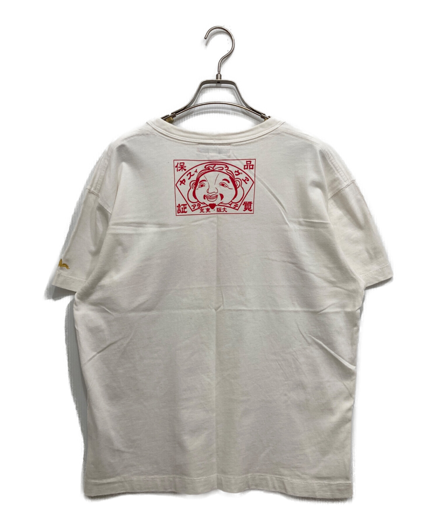 中古・古着通販】YAMANE (ヤマネ) プリントTシャツ ホワイト サイズ 