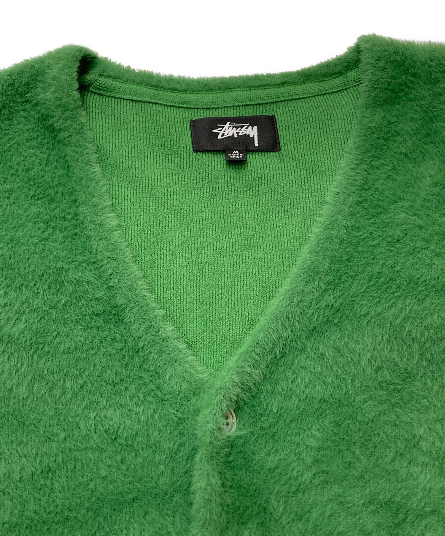 Stussy ダークグリーン カーディガン M 中古・古着通販】stussy (ステューシー) SHAGGY Cardigan/ニット