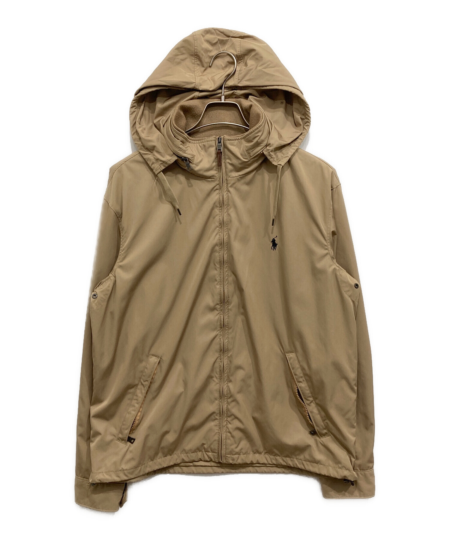 美品　ポロ　ラルフローレン フード付き　ナイロンジャケット　ベージュ　S 中古・古着通販】POLO RALPH LAUREN (ポロ・ラルフローレン