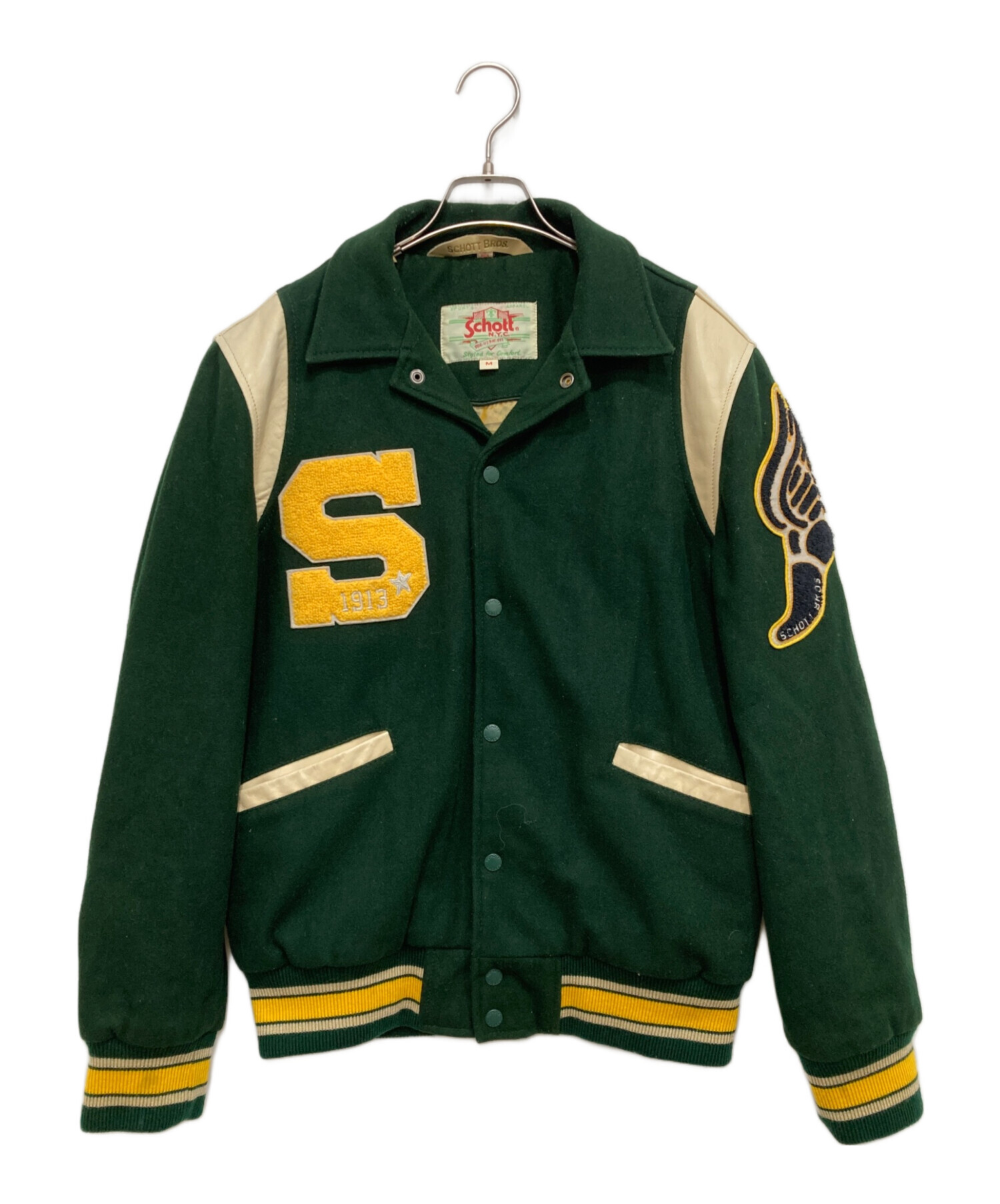 中古・古着通販】Schott (ショット) スタジャン グリーン サイズ:M