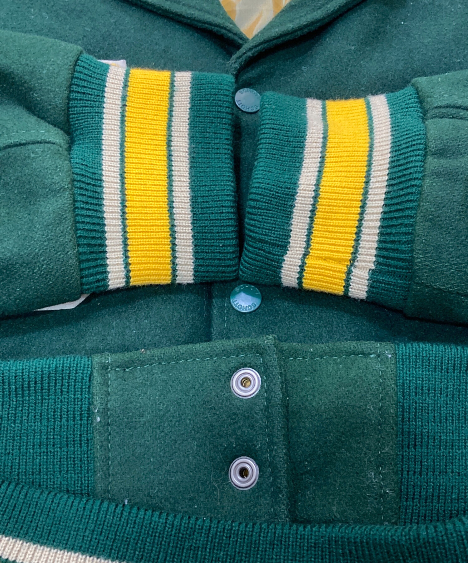 中古・古着通販】Schott (ショット) スタジャン グリーン サイズ:M