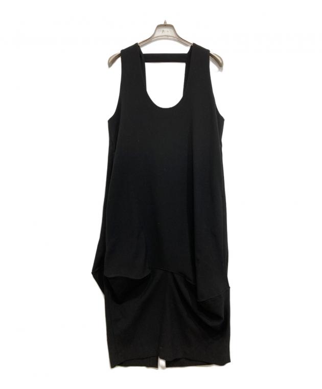 ENFOLD SQUARE DRAPE DRESS BLACK サイズ36 中古・古着通販】ENFOLD (エンフォルド) ENFOLD CURVE-DRAPE DRESS