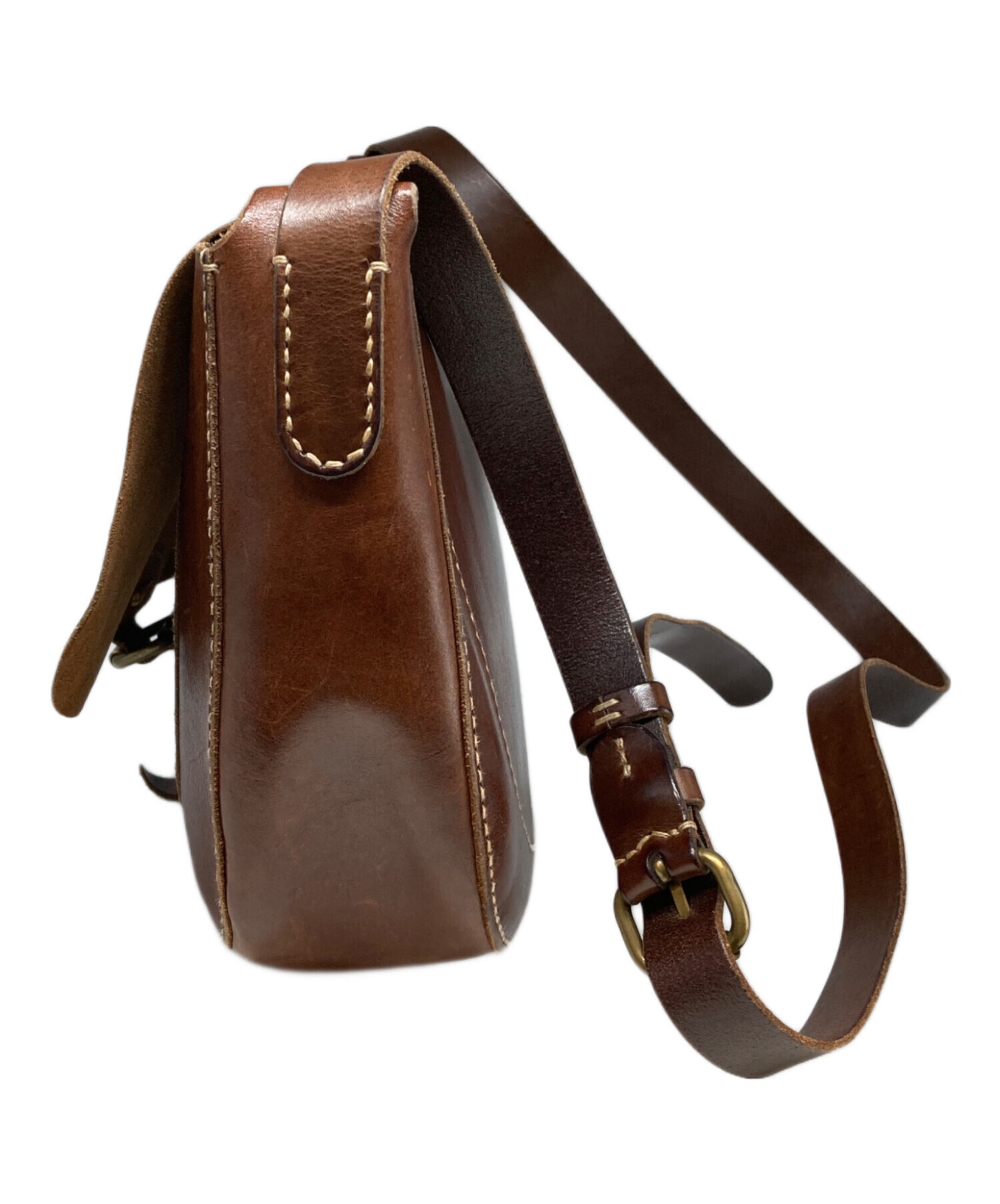 Henry cuir アンリークイール tipi ショルダー付き ハンドバッグ 中古・古着通販】HENRY CUIR (アンリークイール) ショルダーバッグ