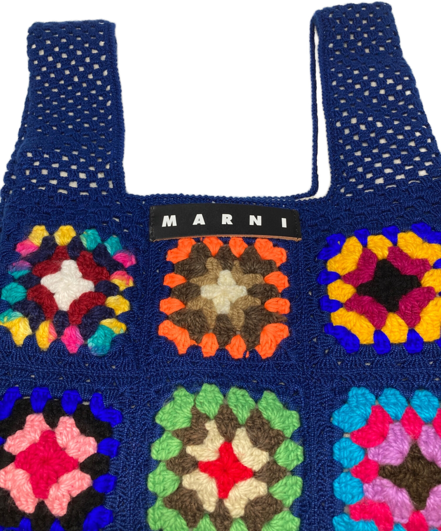 中古・古着通販】MARNI (マルニ) マーケットフィッシュバッグ ネイビー
