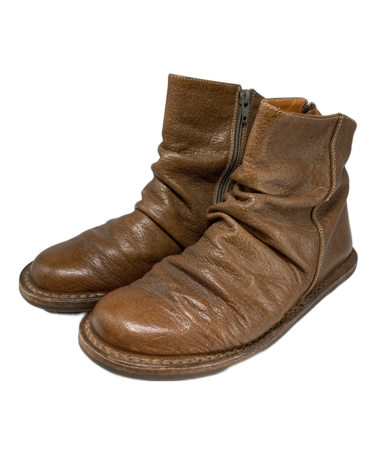 中古・古着通販】Trippen (トリッペン) PLEATS/サイドジップレザー