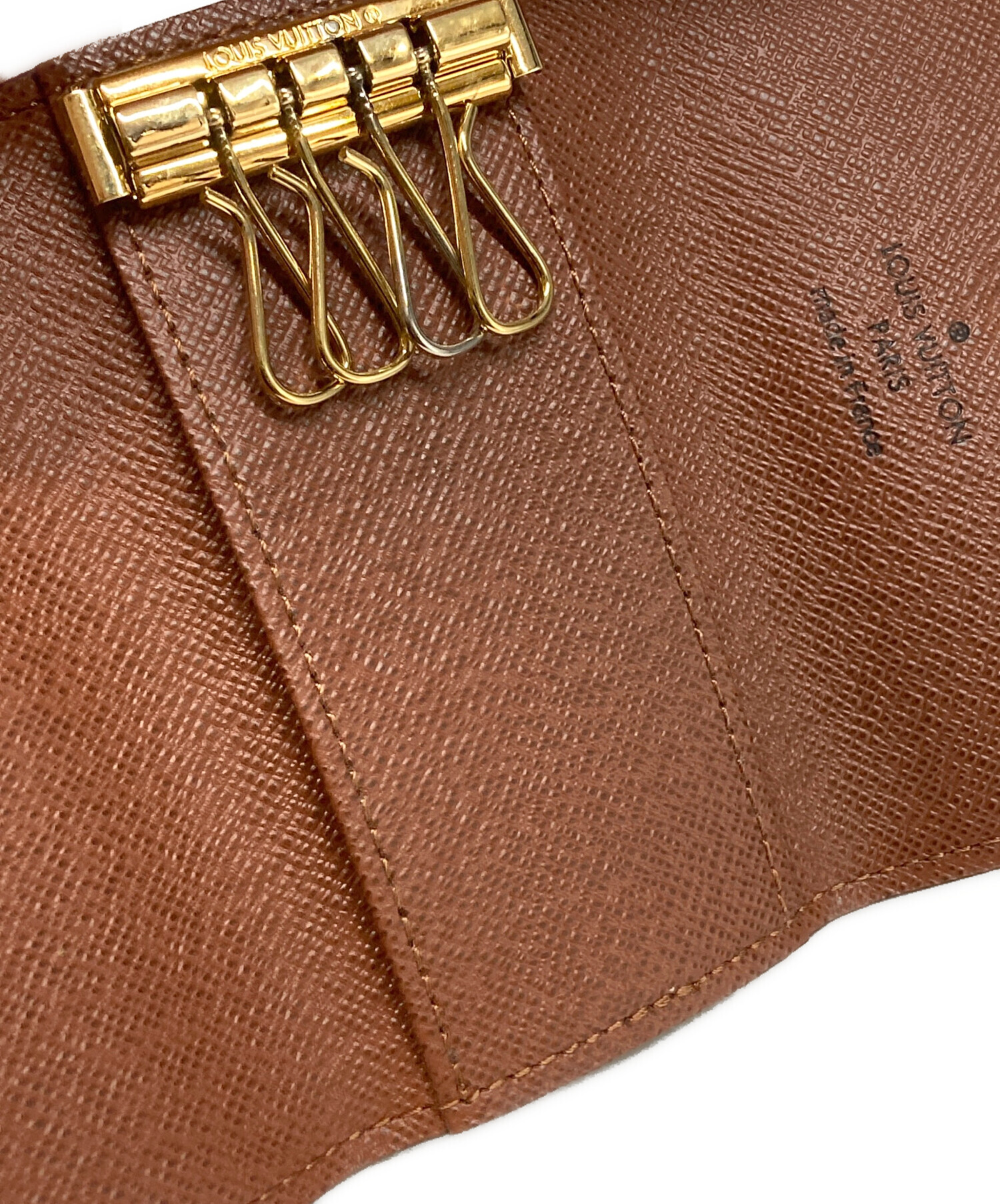 Louis Vuitton ルイヴィトン　ブラウン レザー キーケース 中古・古着通販】LOUIS VUITTON (ルイ ヴィトン) キーケース ブラウン