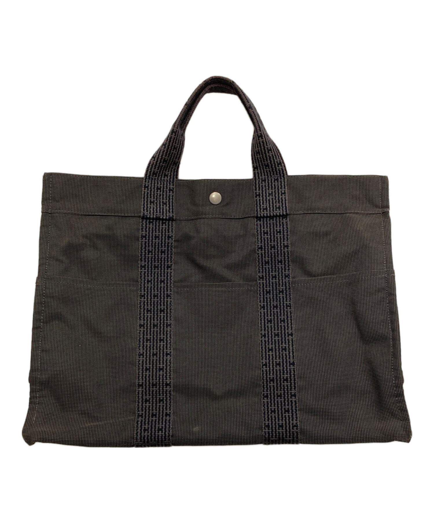 中古・古着通販】HERMES (エルメス) キャンバストートバッグMM グレー 中古・古着通販】HERMES (エルメス) キャンバストートバッグMM グレー