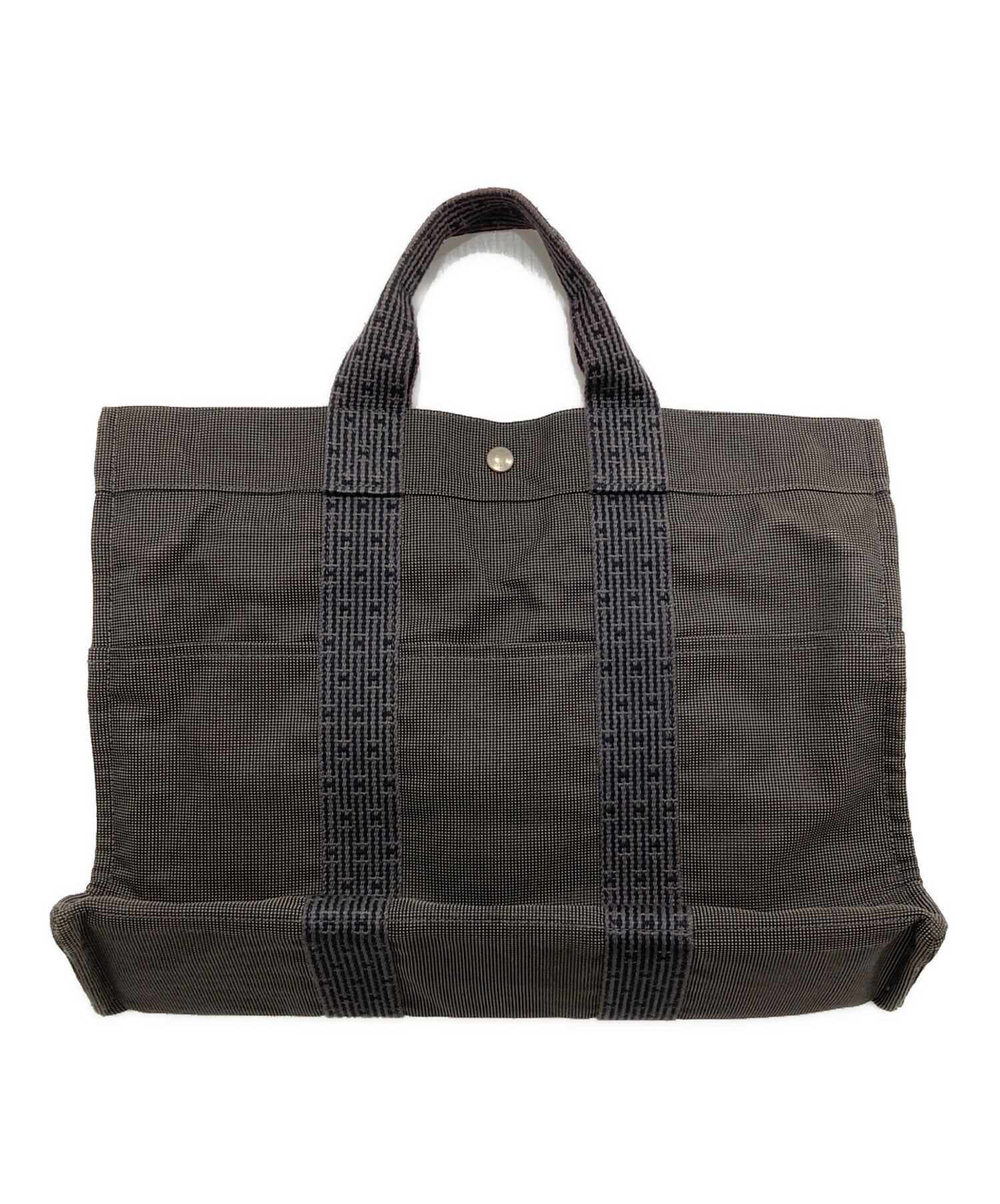 中古・古着通販】HERMES (エルメス) キャンバストートバッグMM グレー