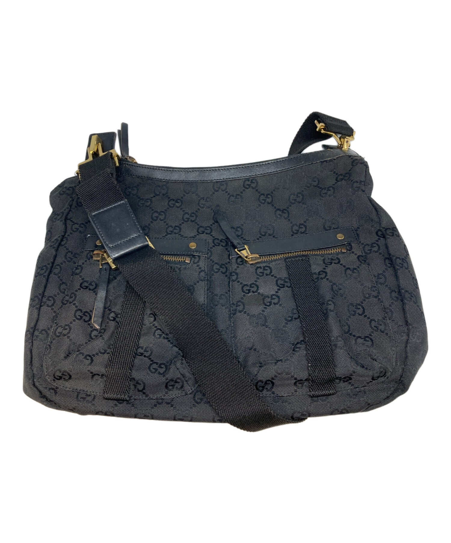 中古・古着通販】GUCCI (グッチ) ワンショルダーバッグ ブラック