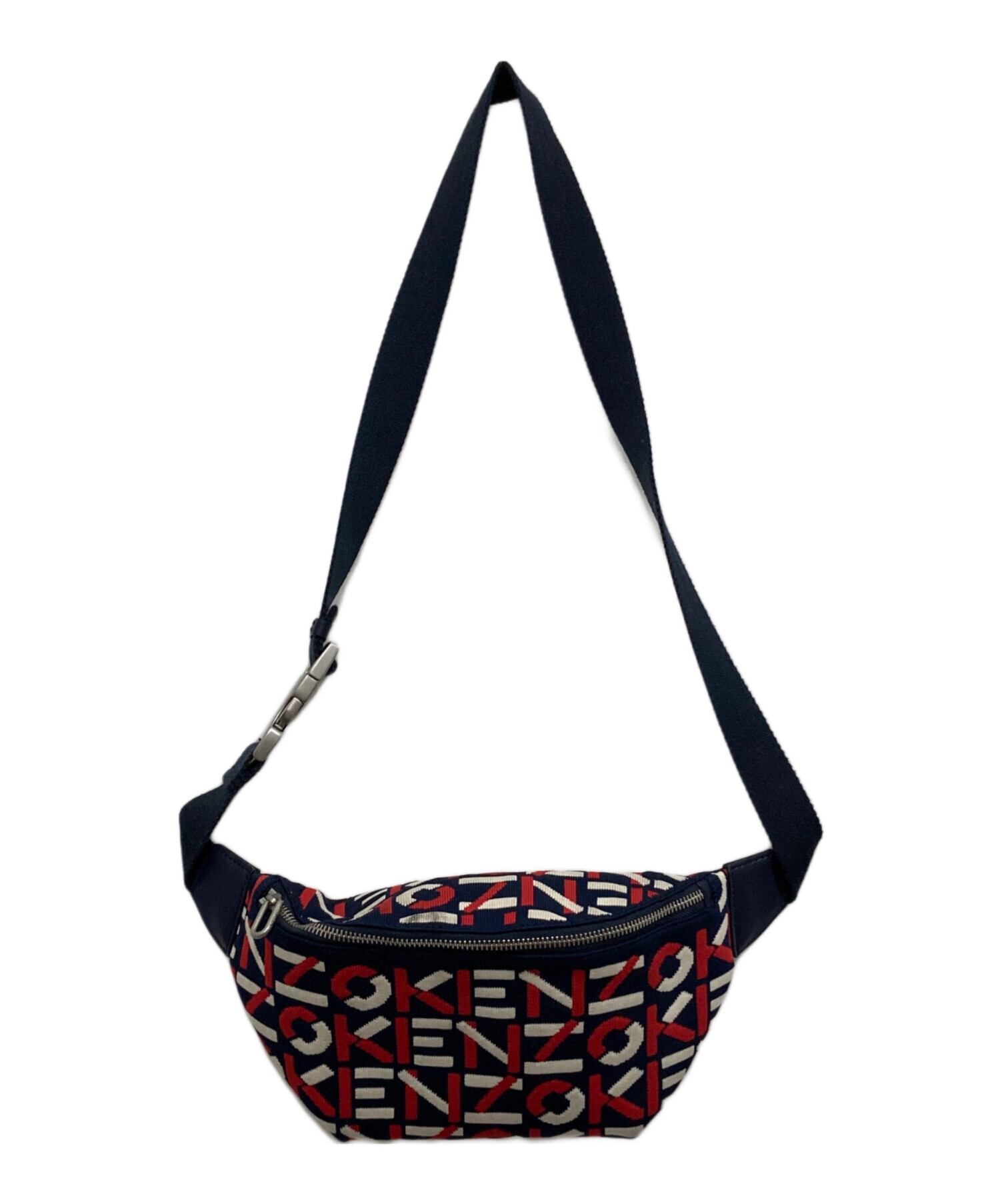 中古・古着通販】KENZO (ケンゾー) ウエストバッグ ネイビー×レッド 中古・古着通販】KENZO (ケンゾー) ウエストバッグ ネイビー×レッド