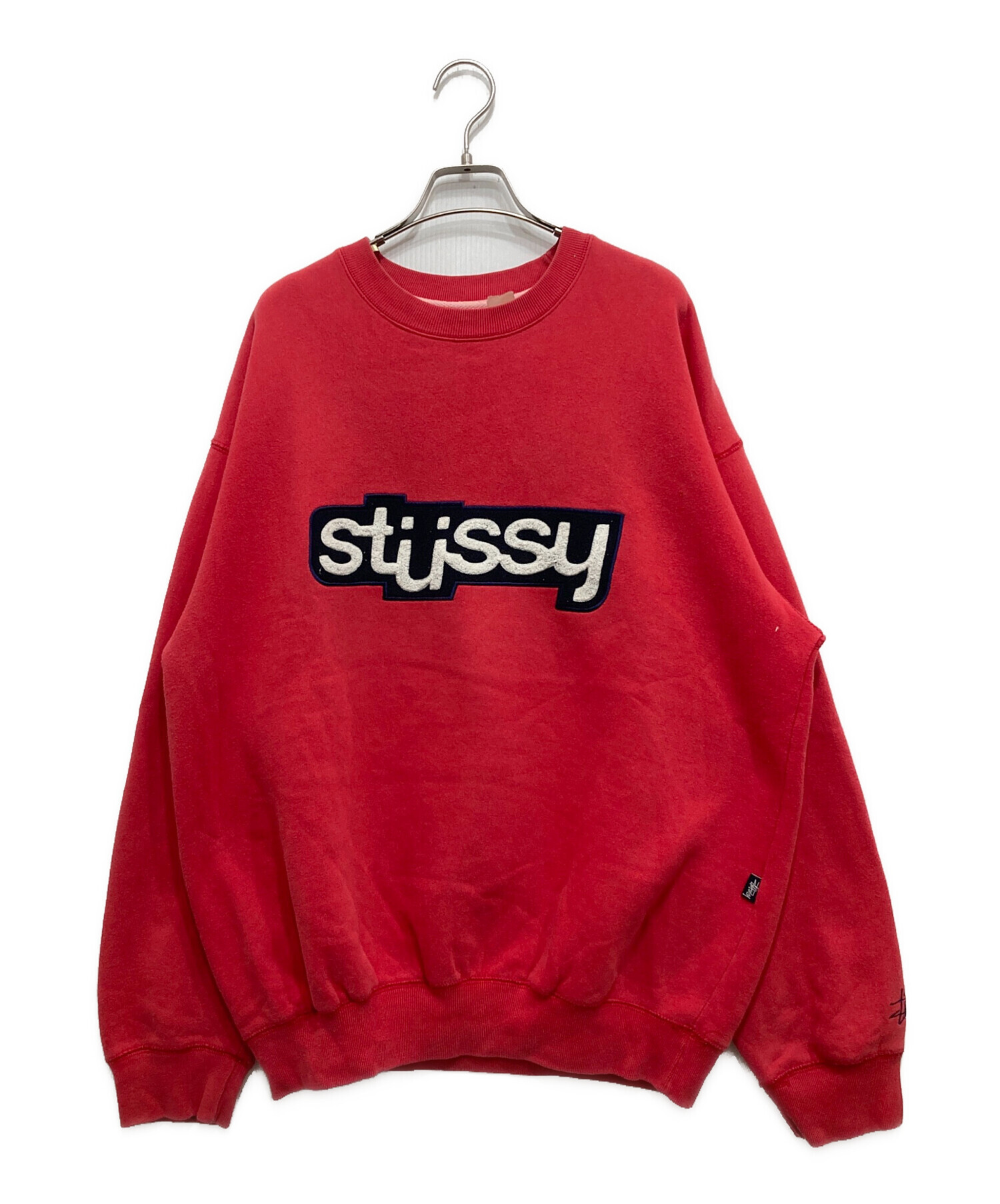 stussy スウェット 中古・古着通販】stussy (ステューシー) ロゴ刺繍スウェット レッド