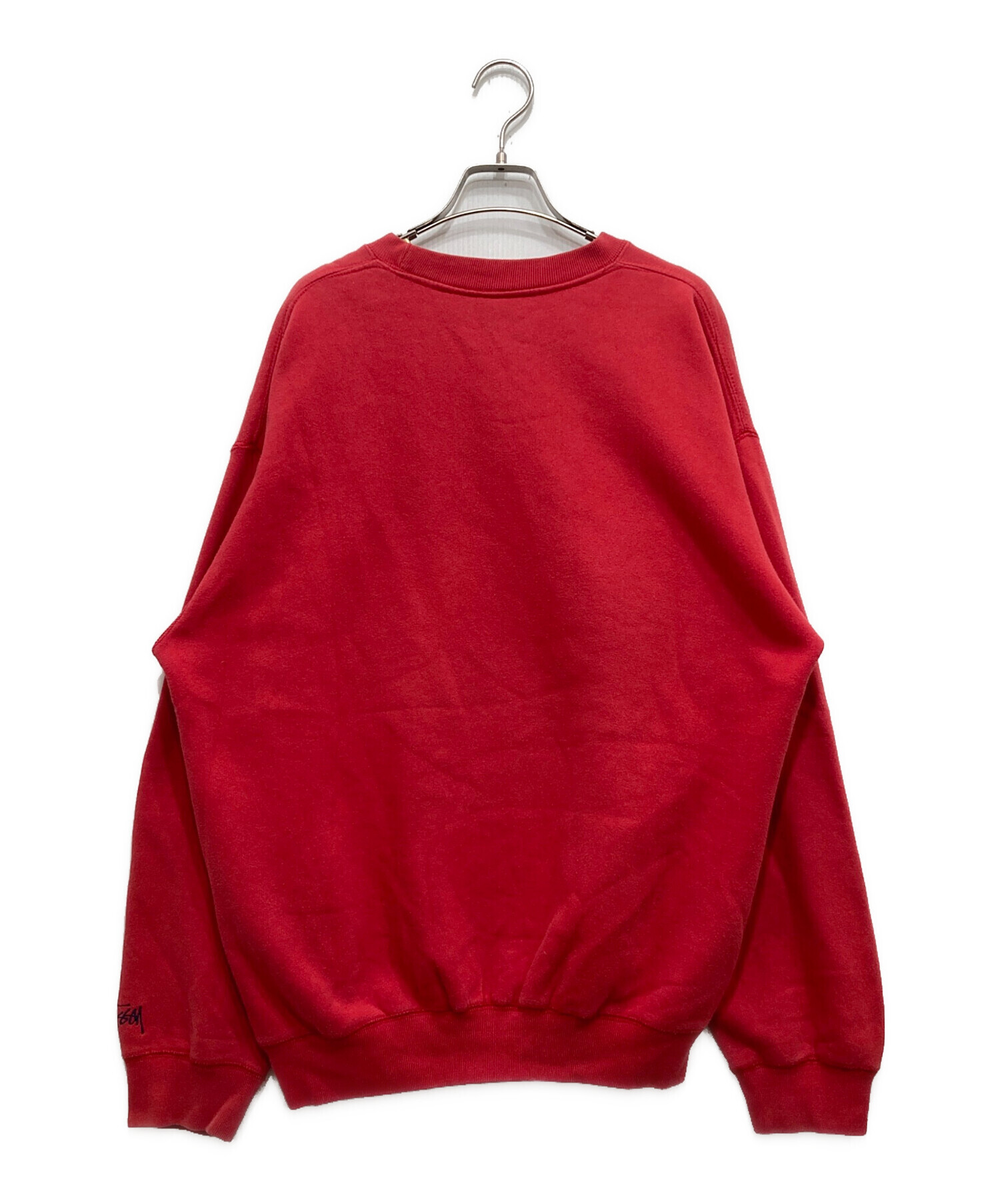 stussy スウェット 中古・古着通販】stussy (ステューシー) ロゴ刺繍スウェット レッド