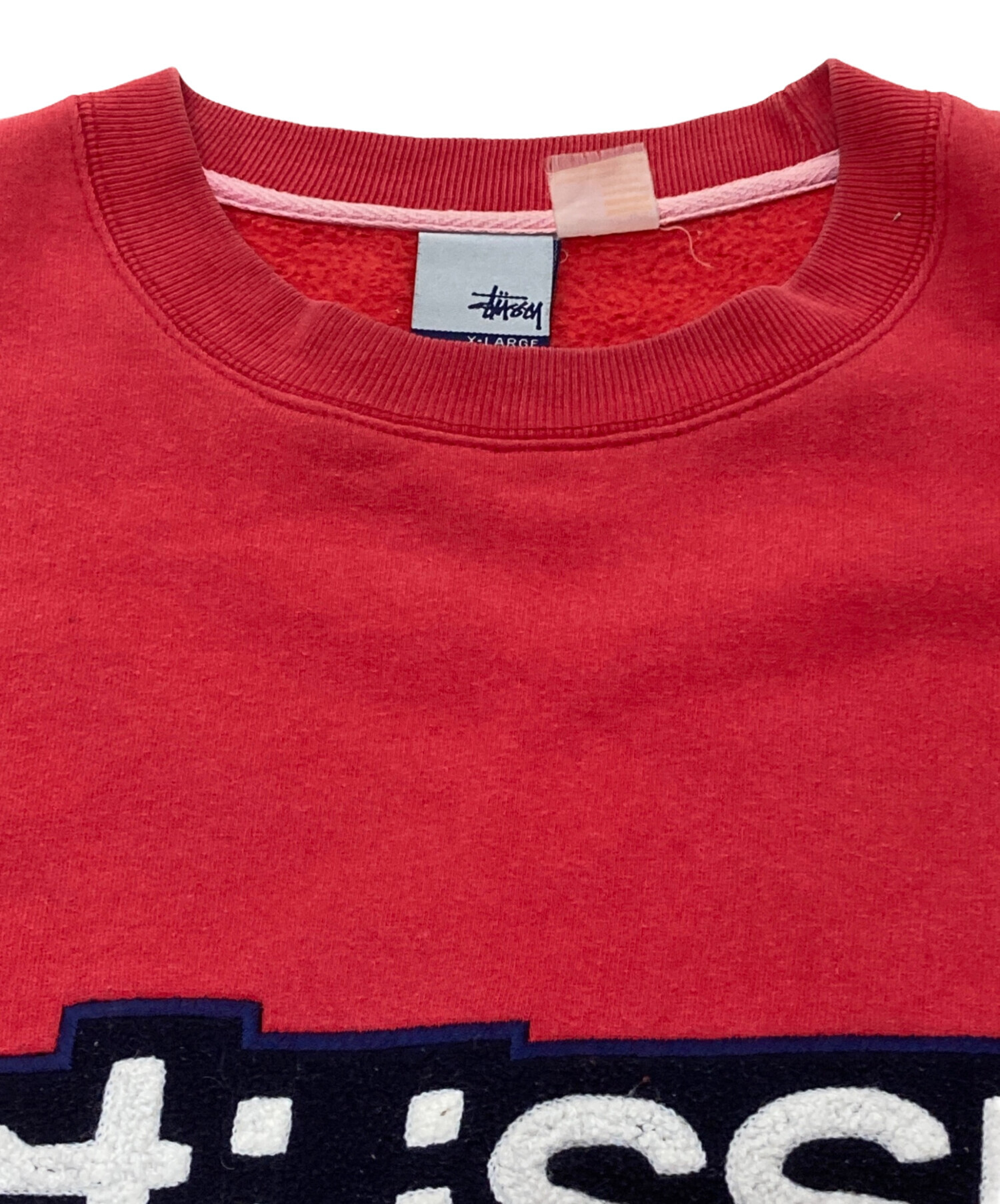 中古・古着通販】stussy (ステューシー) ロゴ刺繍スウェット レッド