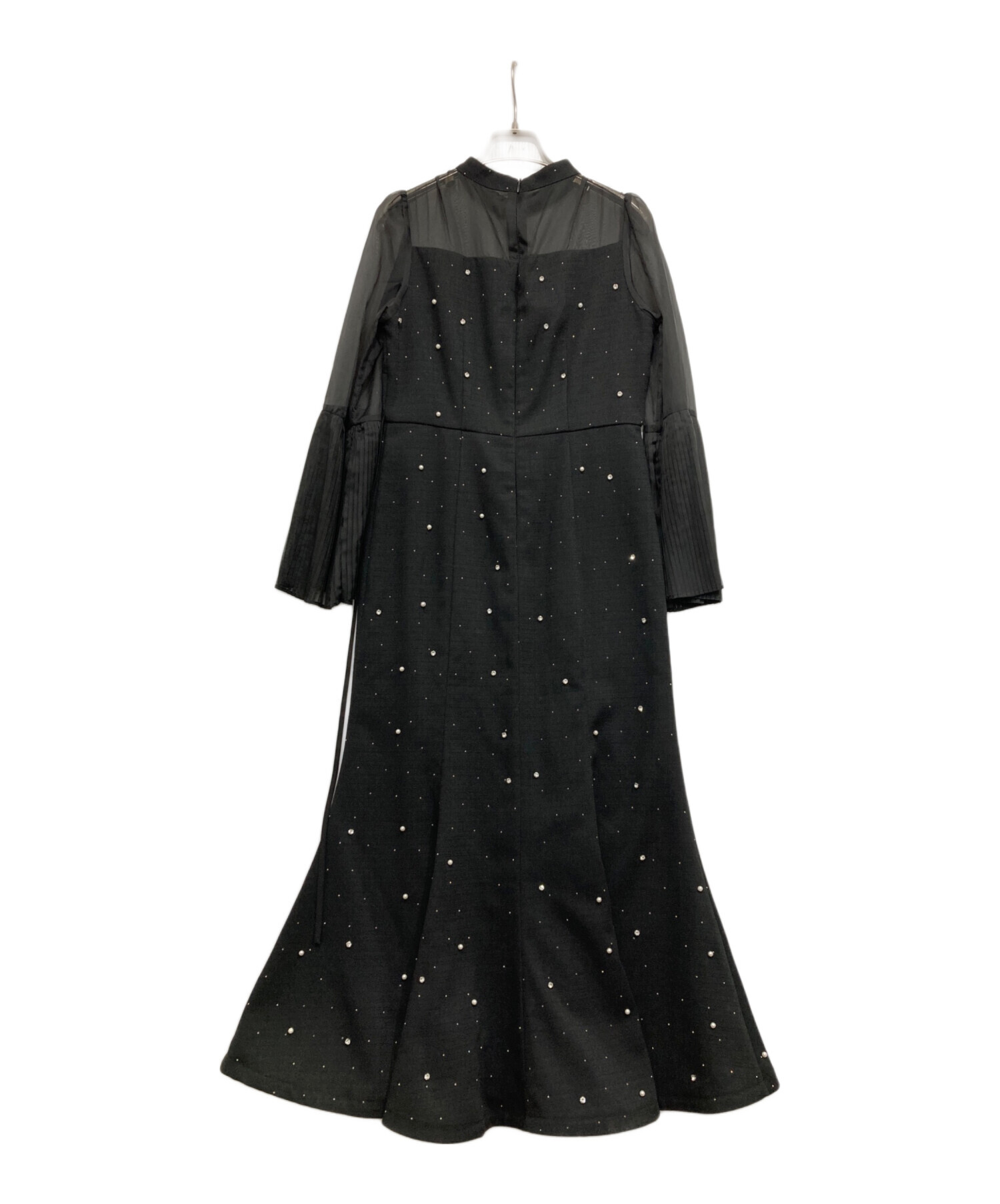 中古・古着通販】LeJa (レジャ) パールビジュープリーツフレアスリーブ