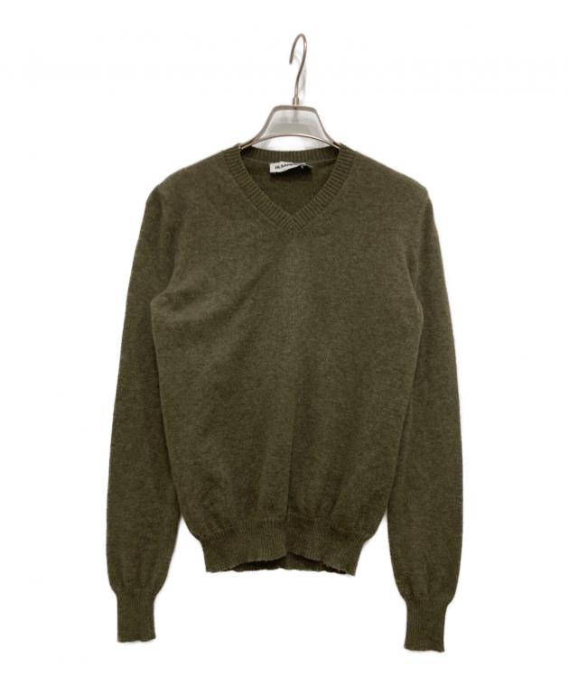 中古・古着通販】JIL SANDER (ジルサンダー) Vネックニット カーキ