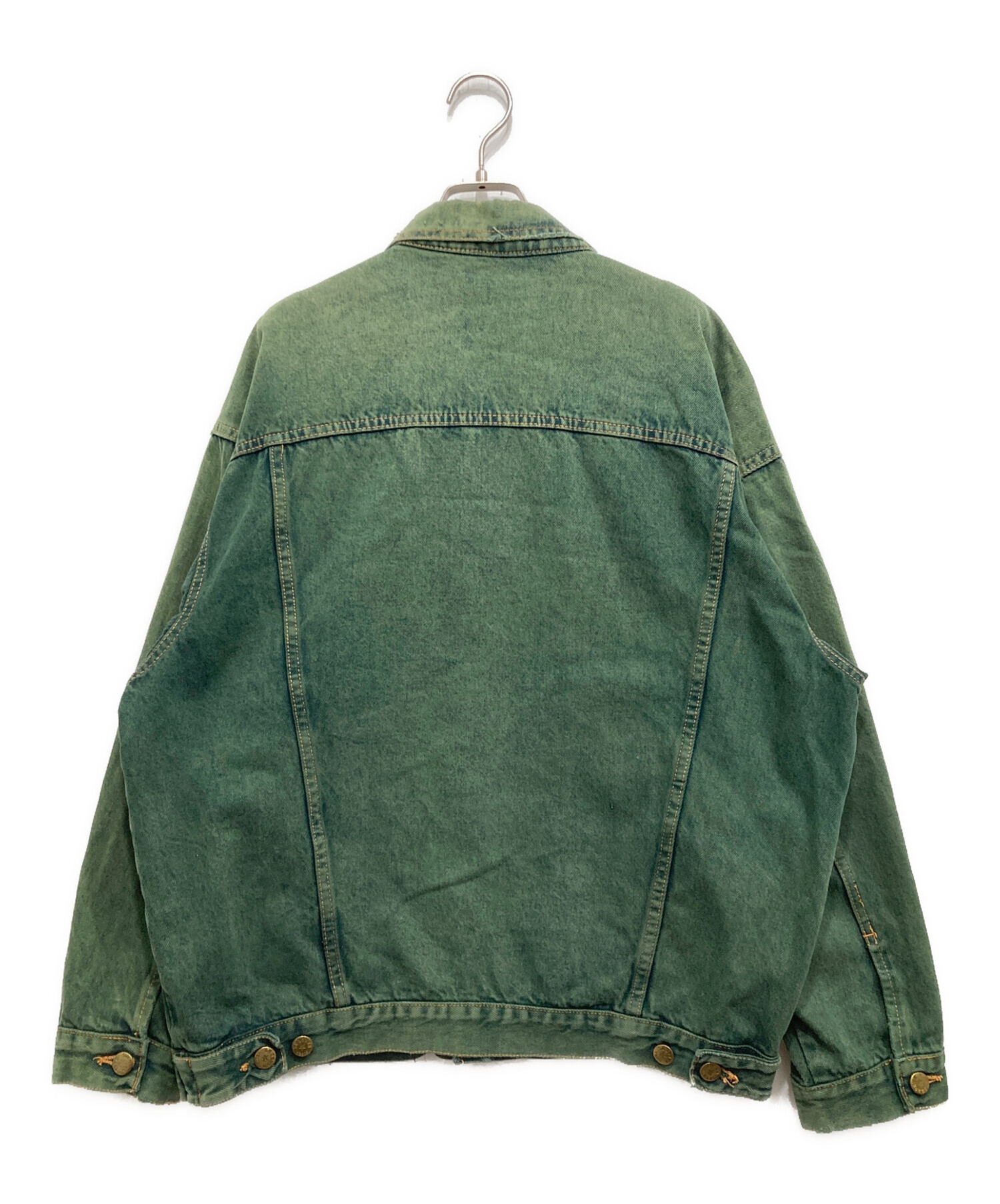 中古・古着通販】古着 (フルギ) デニムジャケット グリーン サイズ 