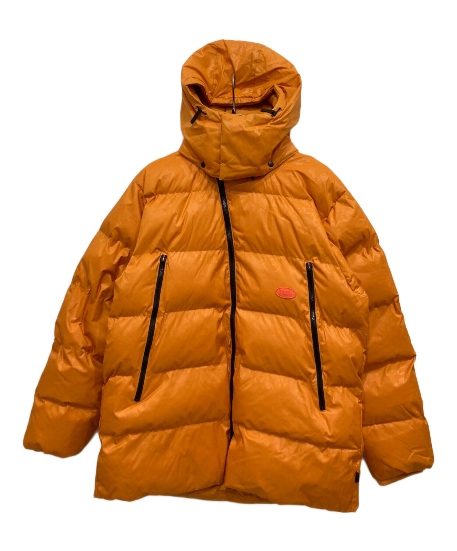 プーマ★ダウン ダブルジップ ロングコート オレンジ Mサイズ 中古・古着通販】PUMA (プーマ) PAM (パム) OVERSIZED LONG PUFFER