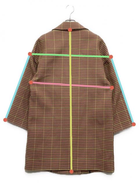 レッドヴァレンティノ オーバーサイズ チェスターコート チェック柄 中古・古着通販】RED VALENTINO (レッドヴァレンティノ) ダブル