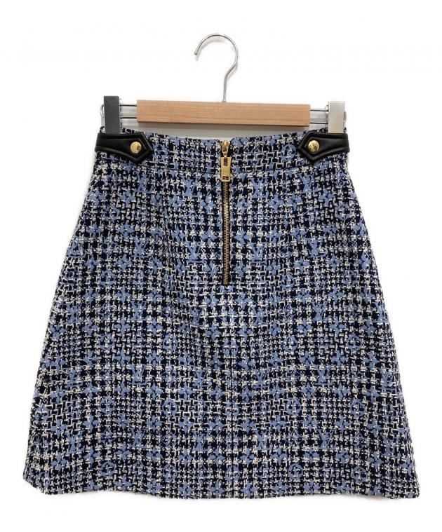 10/19まで限定値下げ！Louis Vuitton ツイードミニスカート 中古・古着通販】LOUIS VUITTON (ルイ ヴィトン) モノグラムツイード