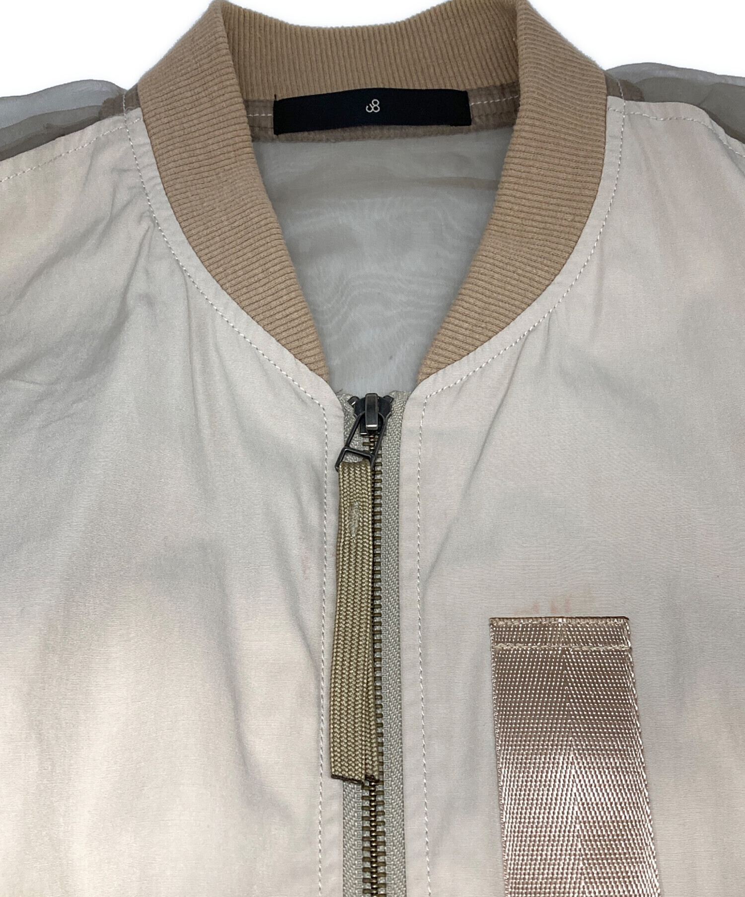 中古・古着通販】Johnbull (ジョンブル) シースルーMA-1 ベージュ 