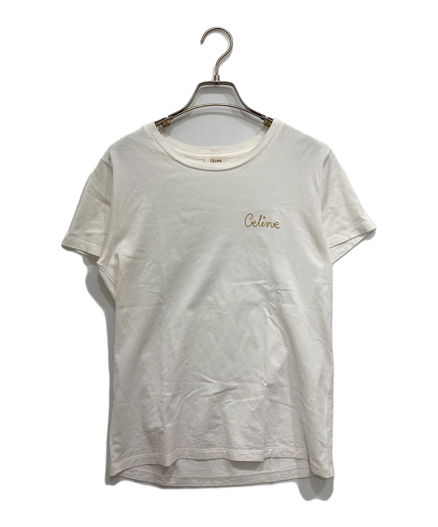 中古・古着通販】CELINE (セリーヌ) ロゴエンブロイダリー Tシャツ