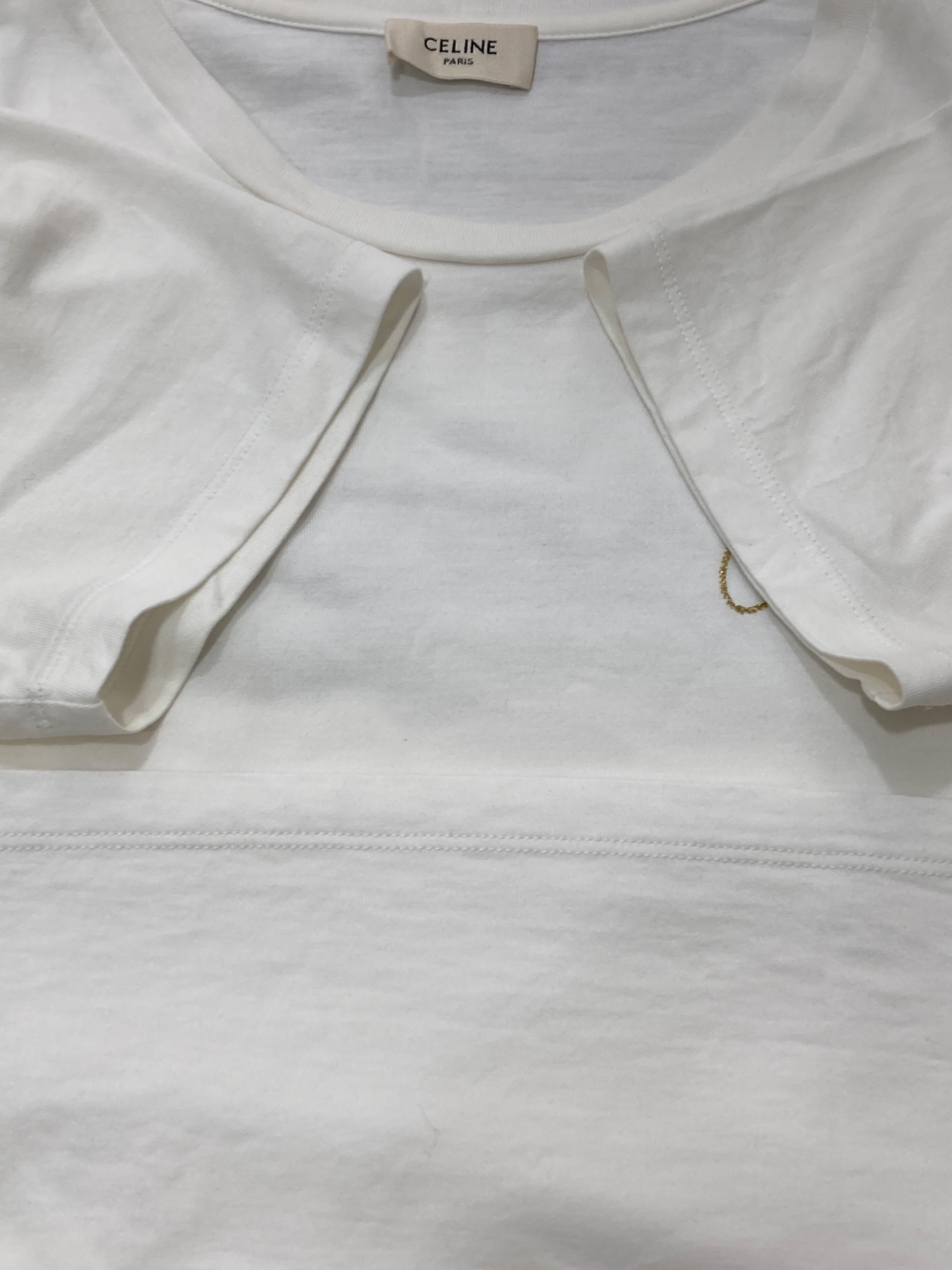 中古・古着通販】CELINE (セリーヌ) ロゴエンブロイダリー Tシャツ