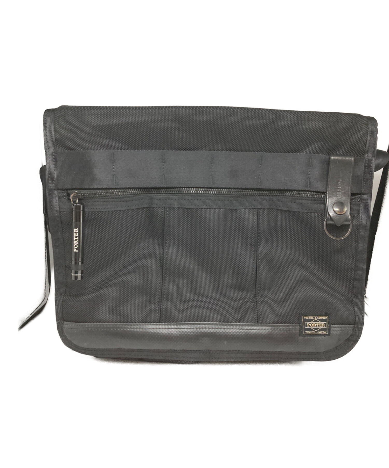 【未使用に近い】PORTER ヒート　ショルダーバッグ ブラック　ポーター 中古・古着通販】PORTER (ポーター) HEAT ショルダーバッグ ブラック