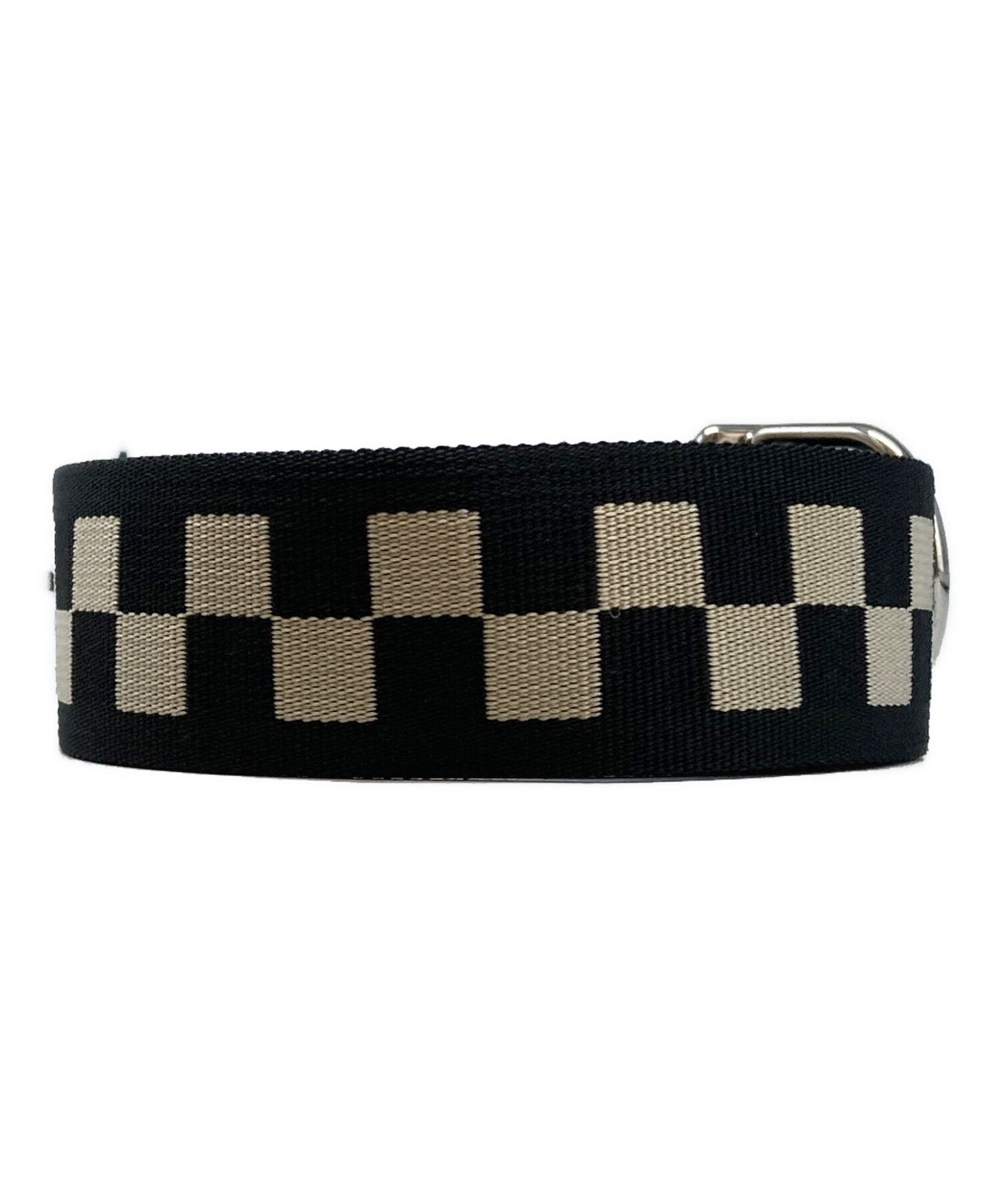中古・古着通販】BALLY (バリー) チェック柄リングベルト ブラック
